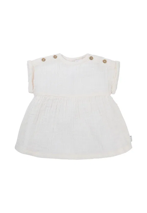 Платье хлопковое Day dress Noppies, Whisper White, белый