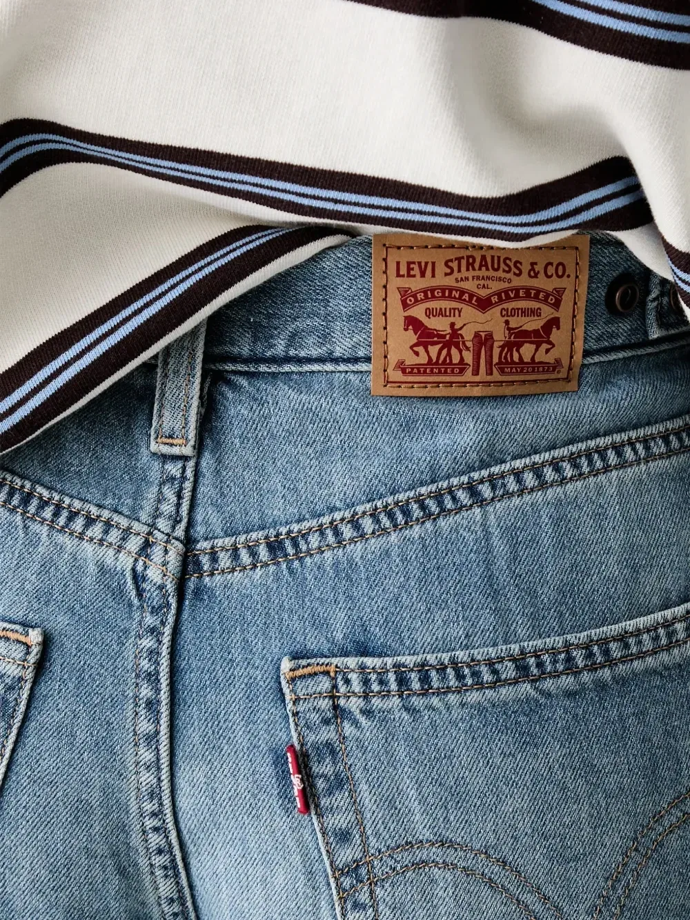Джинсовые шорты с эффектом потертости Cinch Levi'S, синий — фото 4