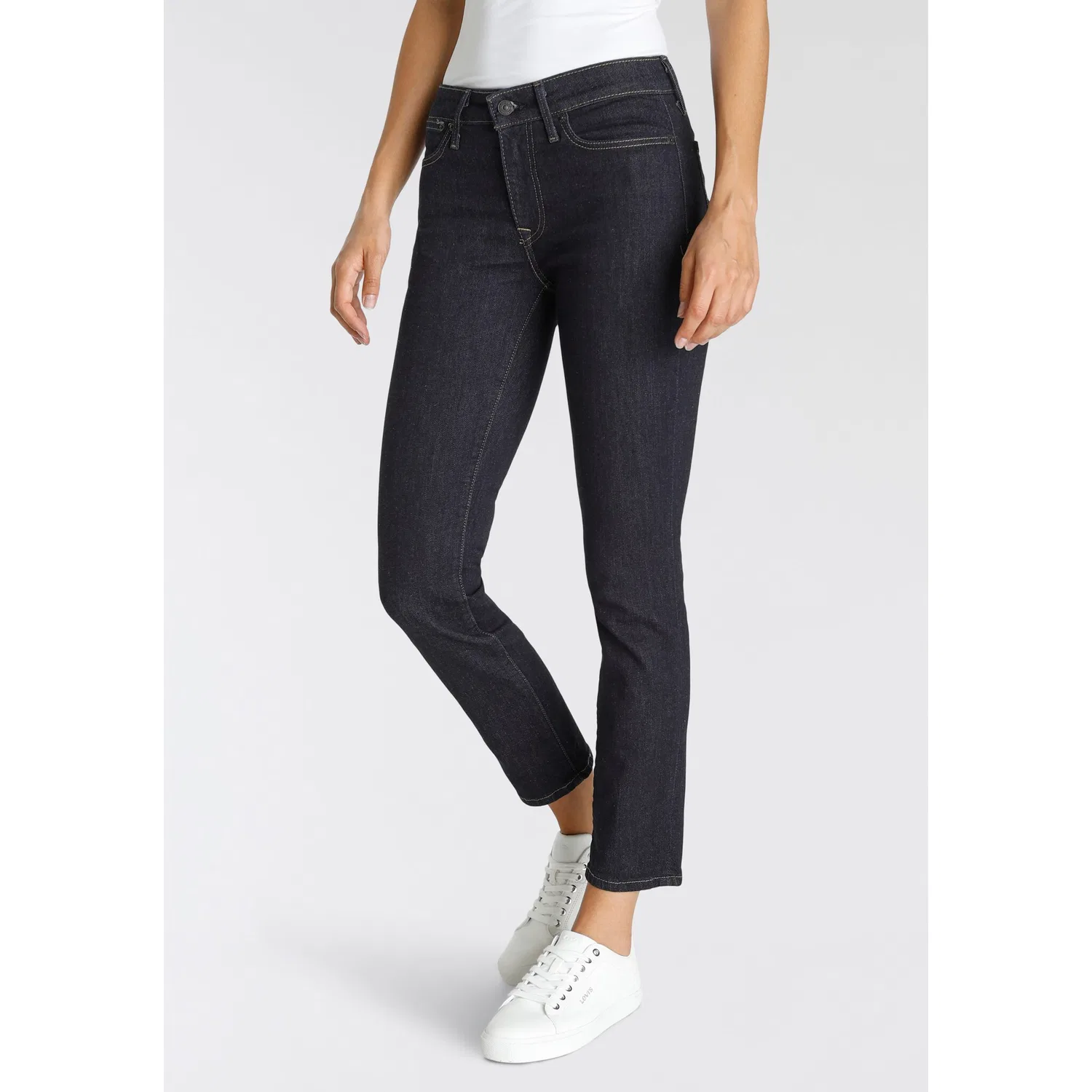 Женские зауженные джинсы с высокой посадкой Levi's, Blue