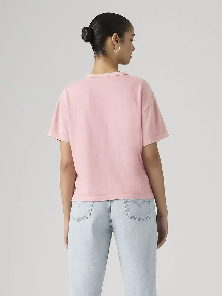 Женская прямая футболка с круглым вырезом Levi's, Pink — фото 3