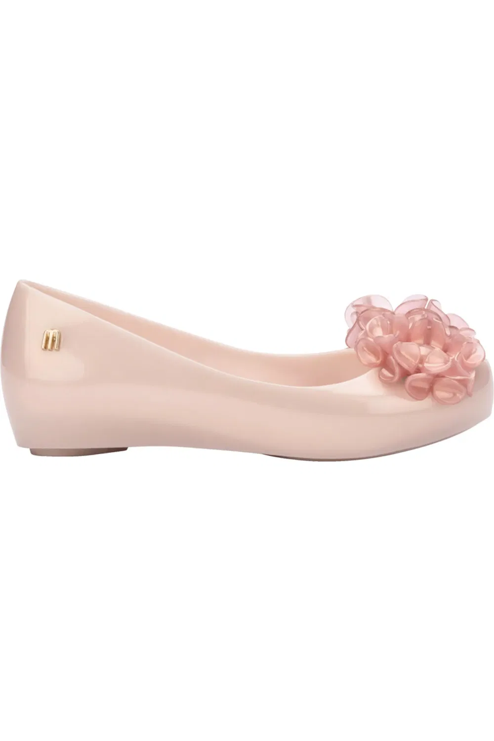 Туфли детские с цветочными аппликациями Mini Ultragirl Springtime Flat Mini Melissa, розовый — фото 2