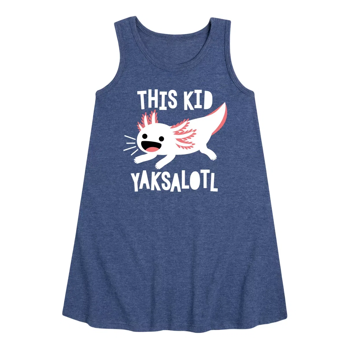 Детское платье без рукавов This Kid Yaksalotl Instant Message, Heather Navy