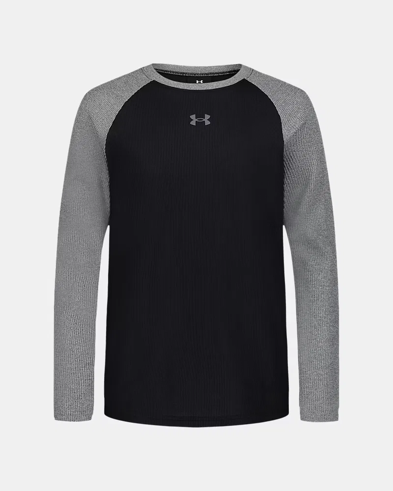 Футболка с длинным рукавом термо с регланом UA Thermal Raglan UnderArmour, Black/White