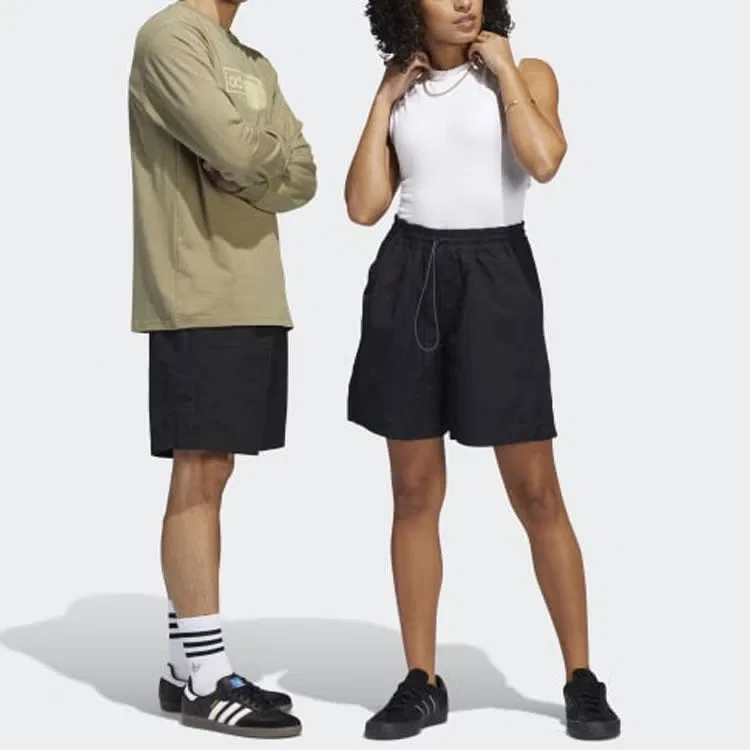 Шорты свободные однотонные унисекс Adidas, черный — фото 4