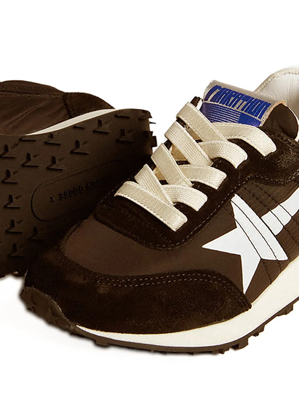 Кеды с украшением в виде звезды Golden Goose Kids, коричневый — фото 4
