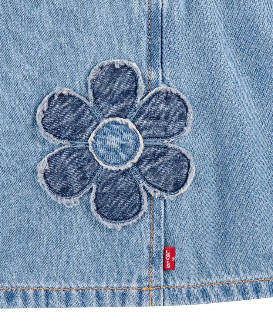 Комбинезон-платье с цветочной аппликацией Levi's, Blue — фото 4