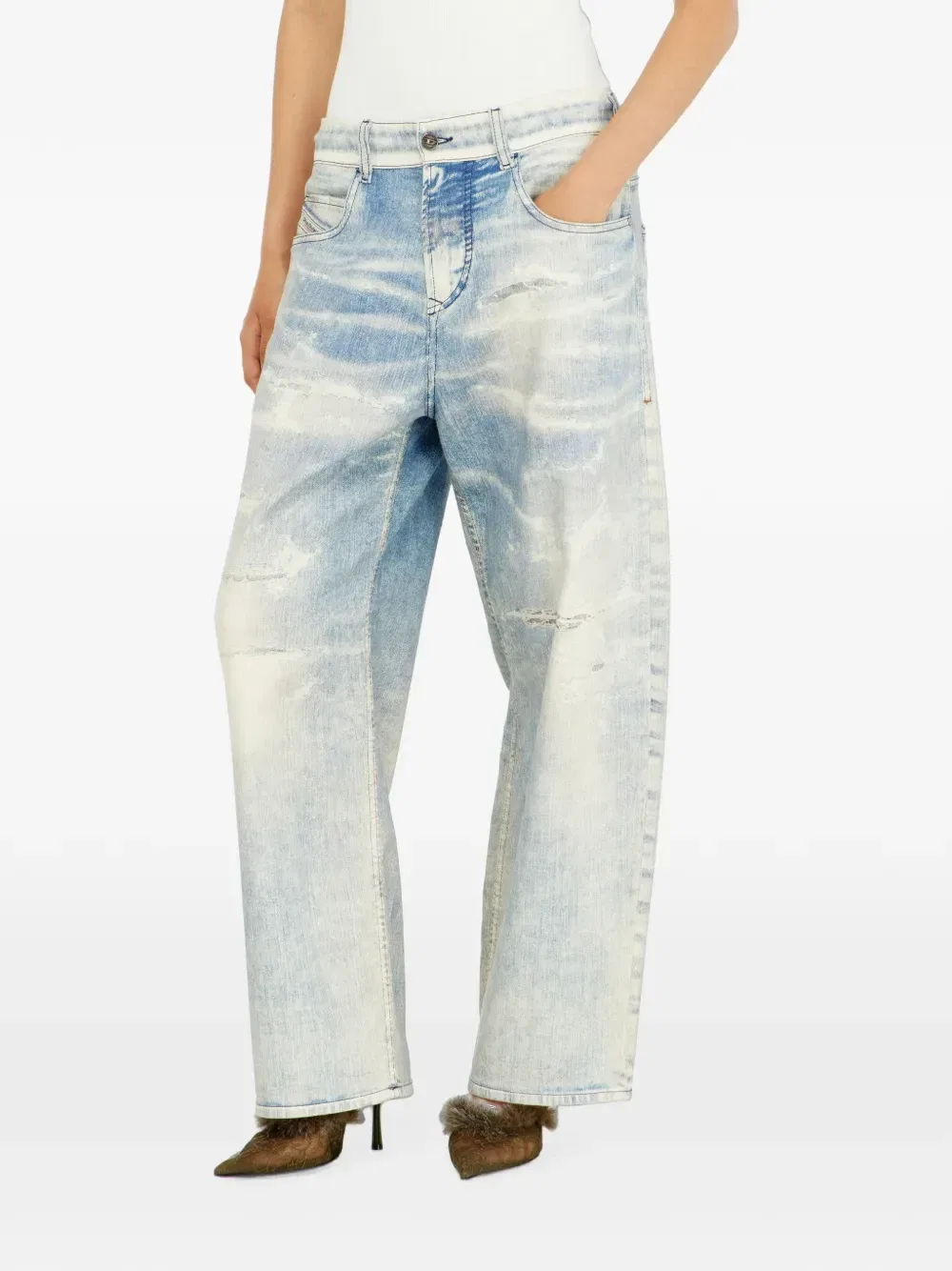 Свободные джинсы с обычной посадкой 2097 D-Enim-M Joggjeans Diesel, синий — фото 3