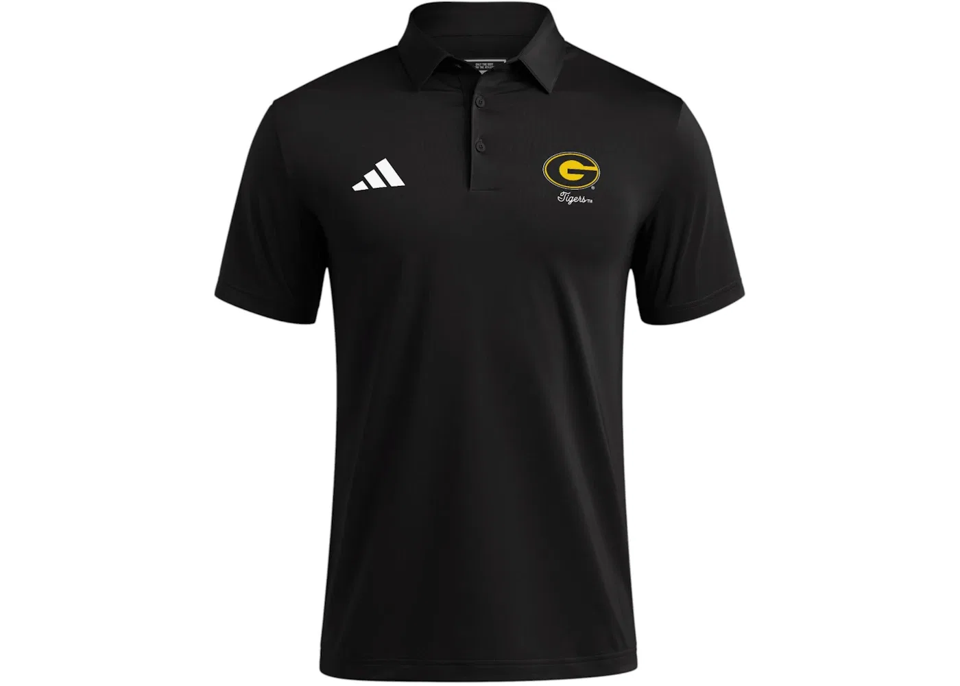 Мужская рубашка-поло с принтом Grambling St Tigers Ultimate365 Solid Polo Shirt Adidas, Black/White