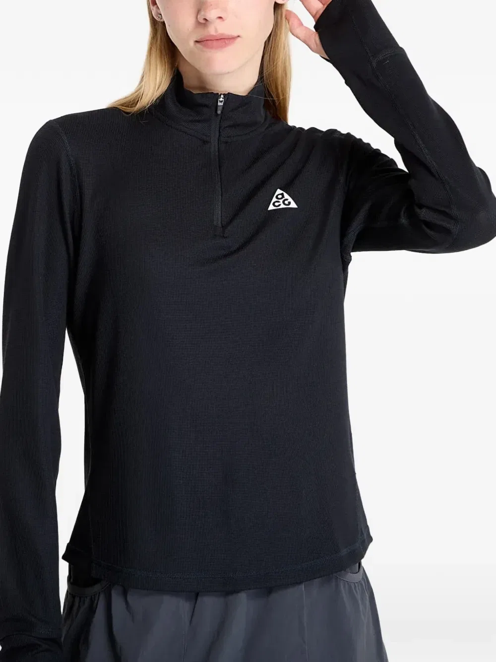Топ ACG Dri-FIT с воротником на молнии Nike, черный