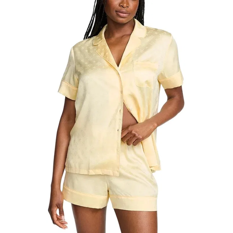 Женский комплект пижам с коротким рукавом Victoria's Secret, Set (Light Yellow)