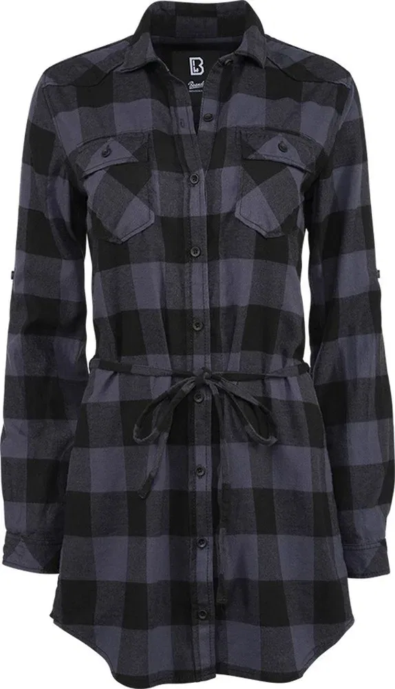 Женское мини-платье с длинным рукавом Brandit, Black