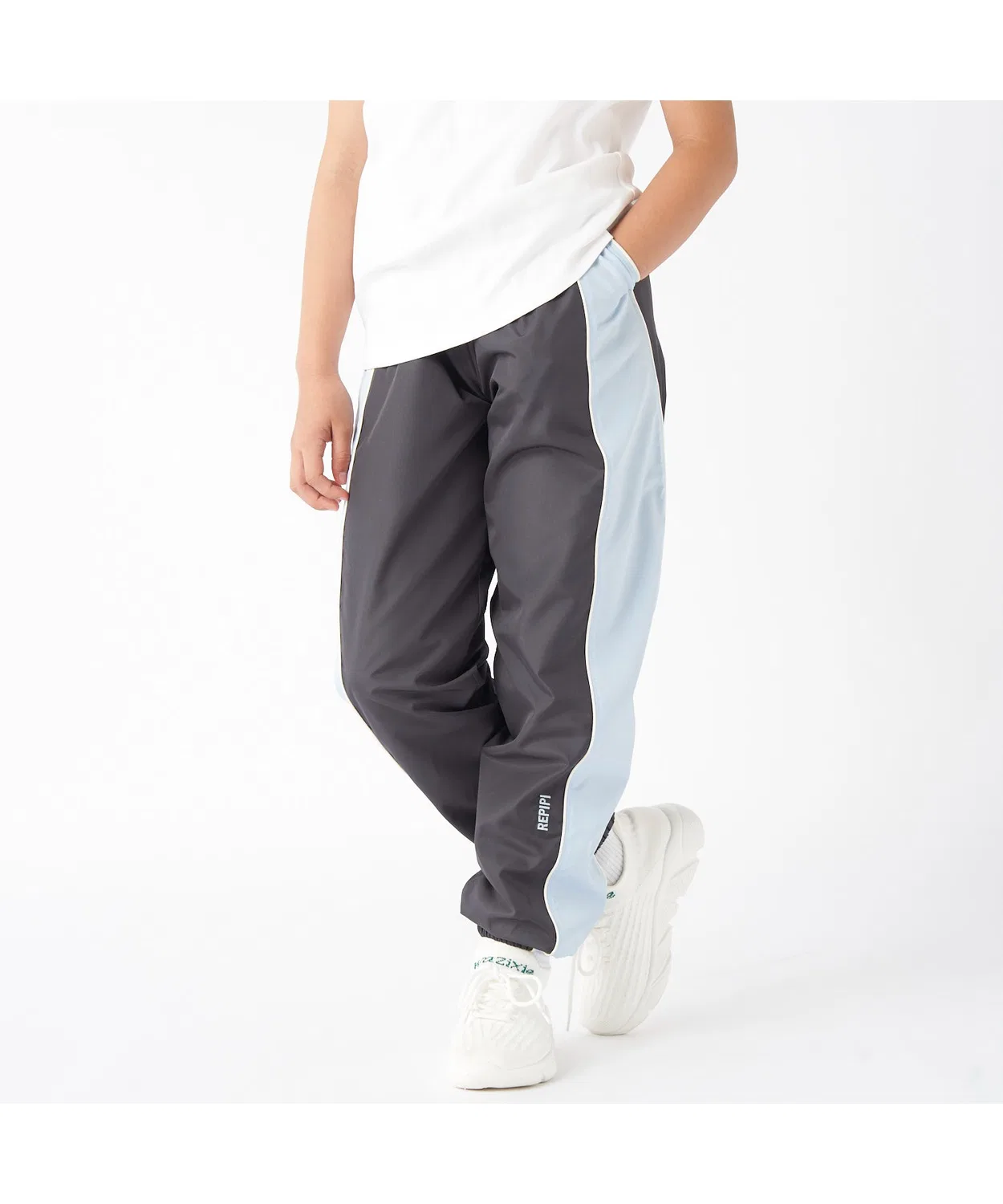 Детские штаны спортивные с принтом repipi armario, Black/Blue