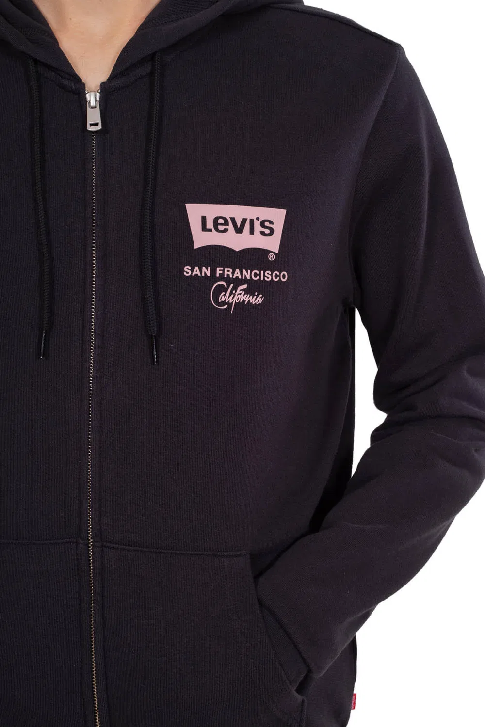 Мужское худи с принтом Graphic Zip Up Levi's, Schwarz