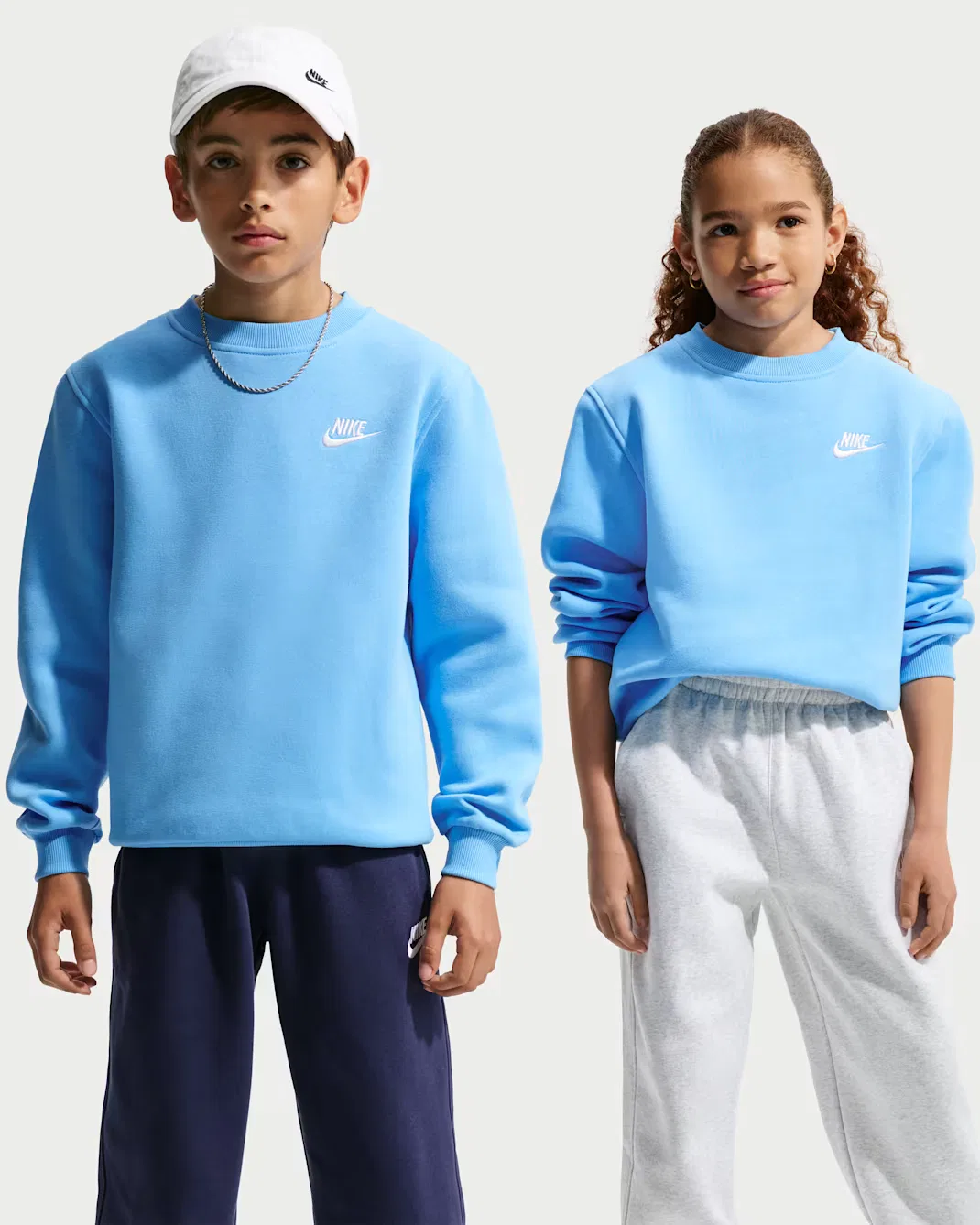 Толстовка для детей постарше Nike Sportswear Club Fleece, Football Blue/White