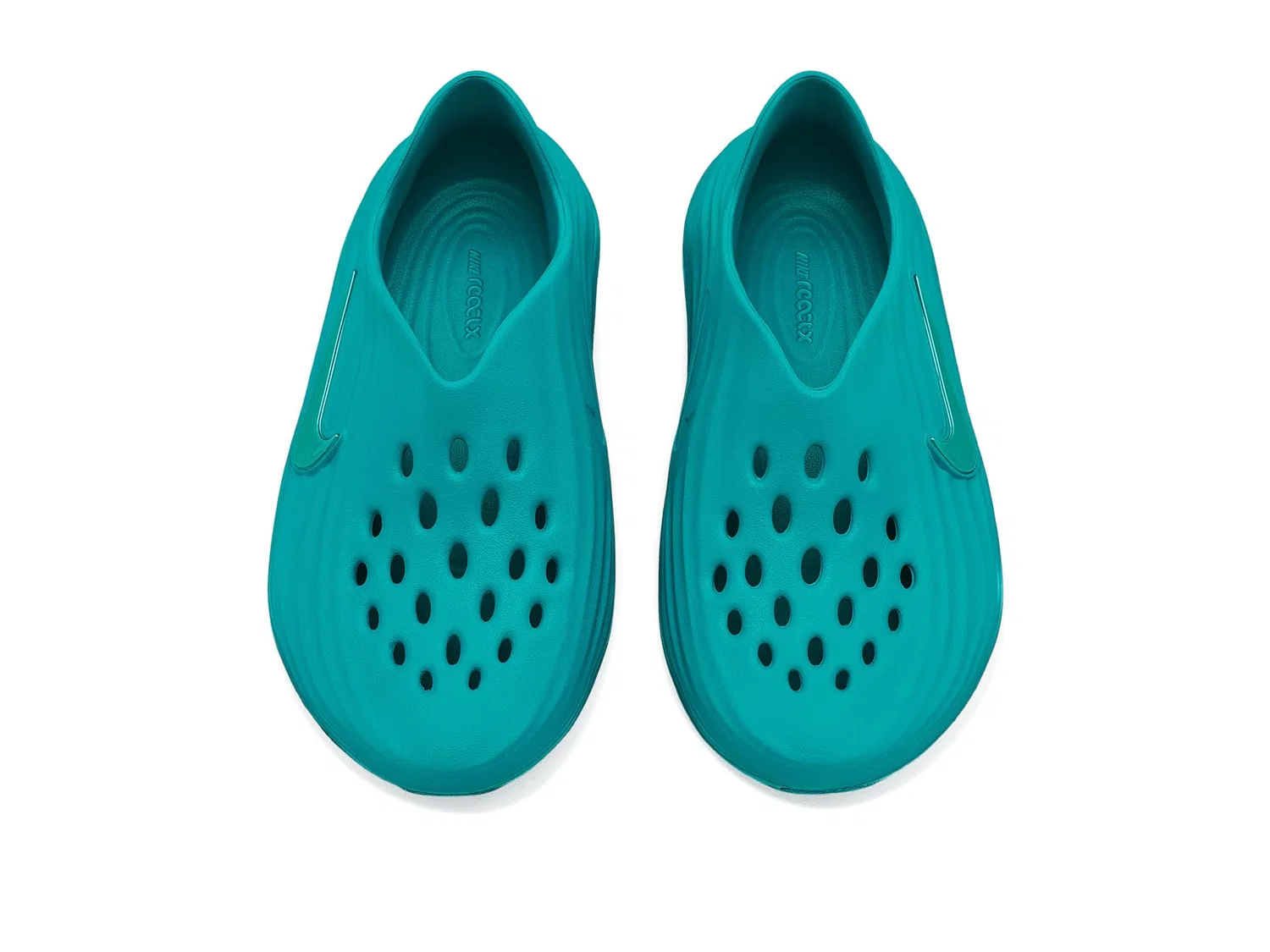 Сабо ReactX Rejuven8 (для маленьких и больших детей) Nike Kids, Energy/Bright Spruce — фото 3