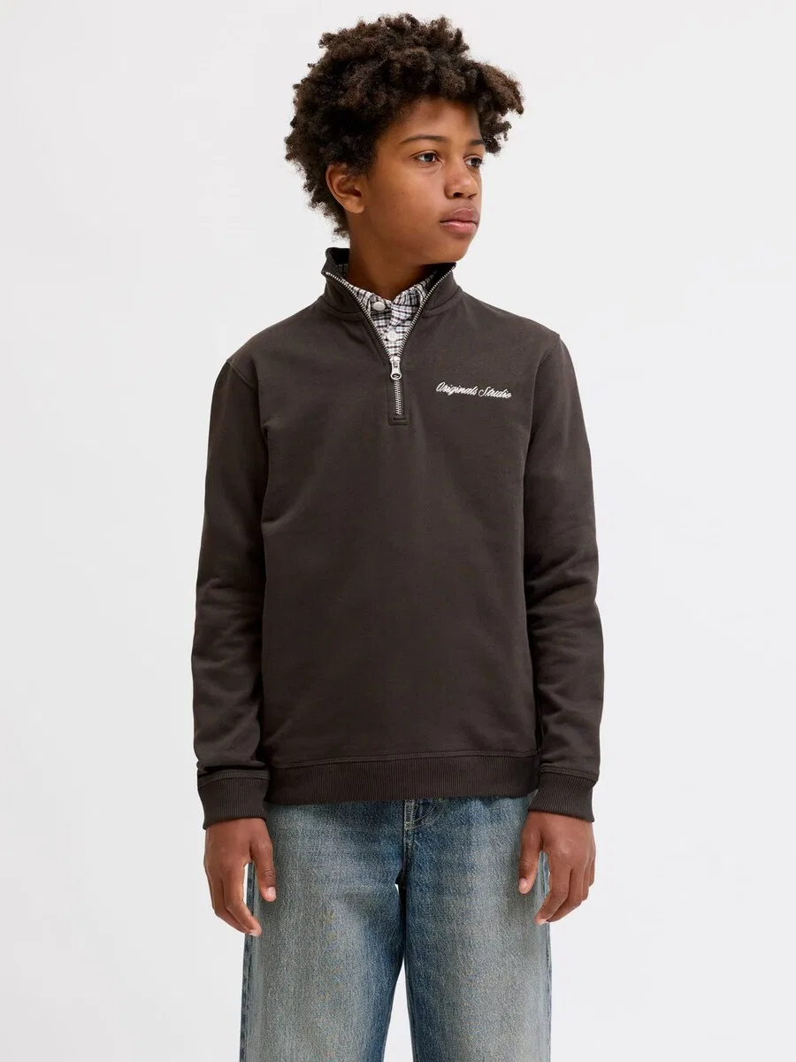 Детская толстовка Jack & Jones Junior 'JORNorrebro' шоколадного цвета — фото 2
