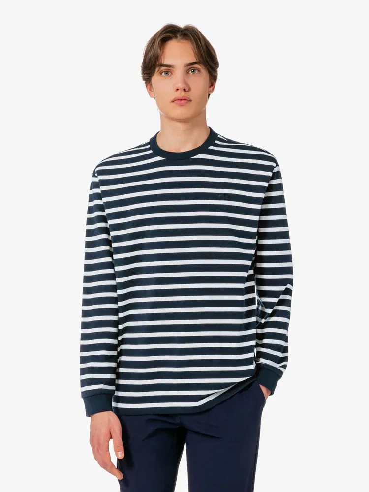 Футболка с длинным рукавом, полосатая, TH338E LACOSTE, Navy — фото 4