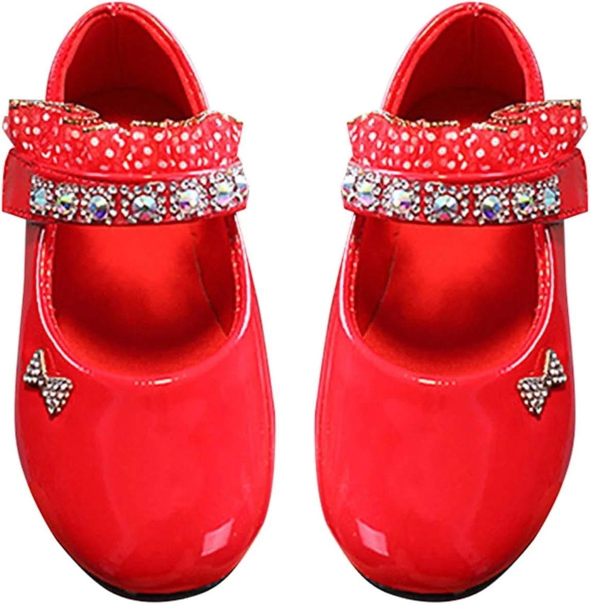 Детские туфли Мэри Джейн для девочек с кристаллами Princess Shoes — фото 4