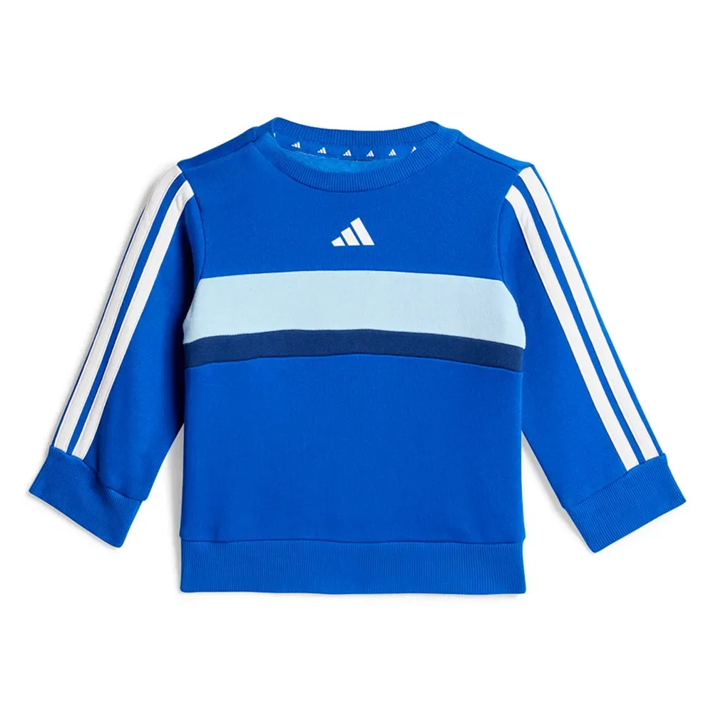 Сет из флисового свитера и брюк Tiberio 3 Stripes Adidas, синий — фото 2