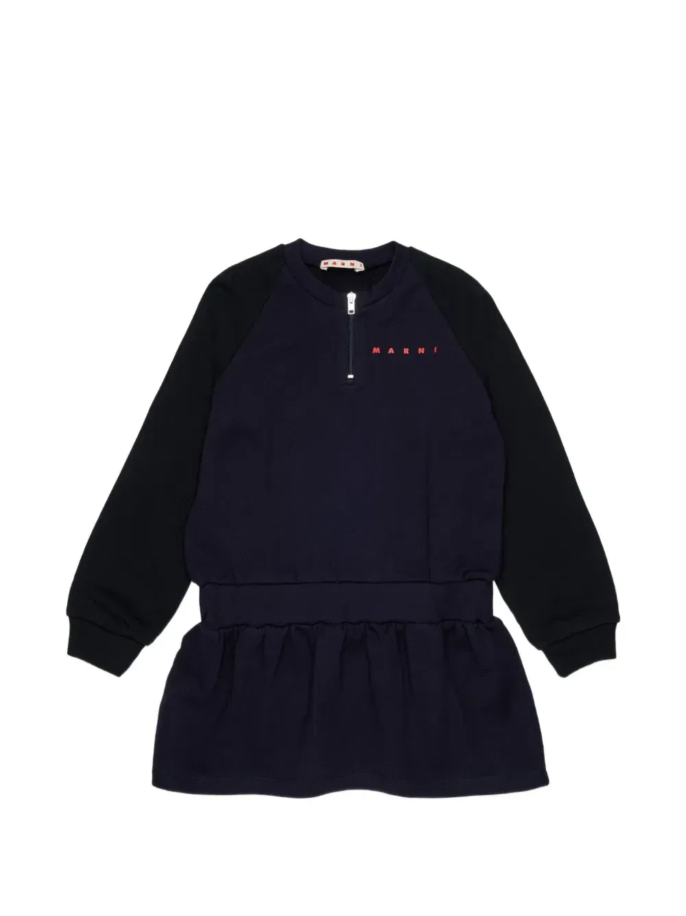 Платье миди с логотипом Marni Kids, синий