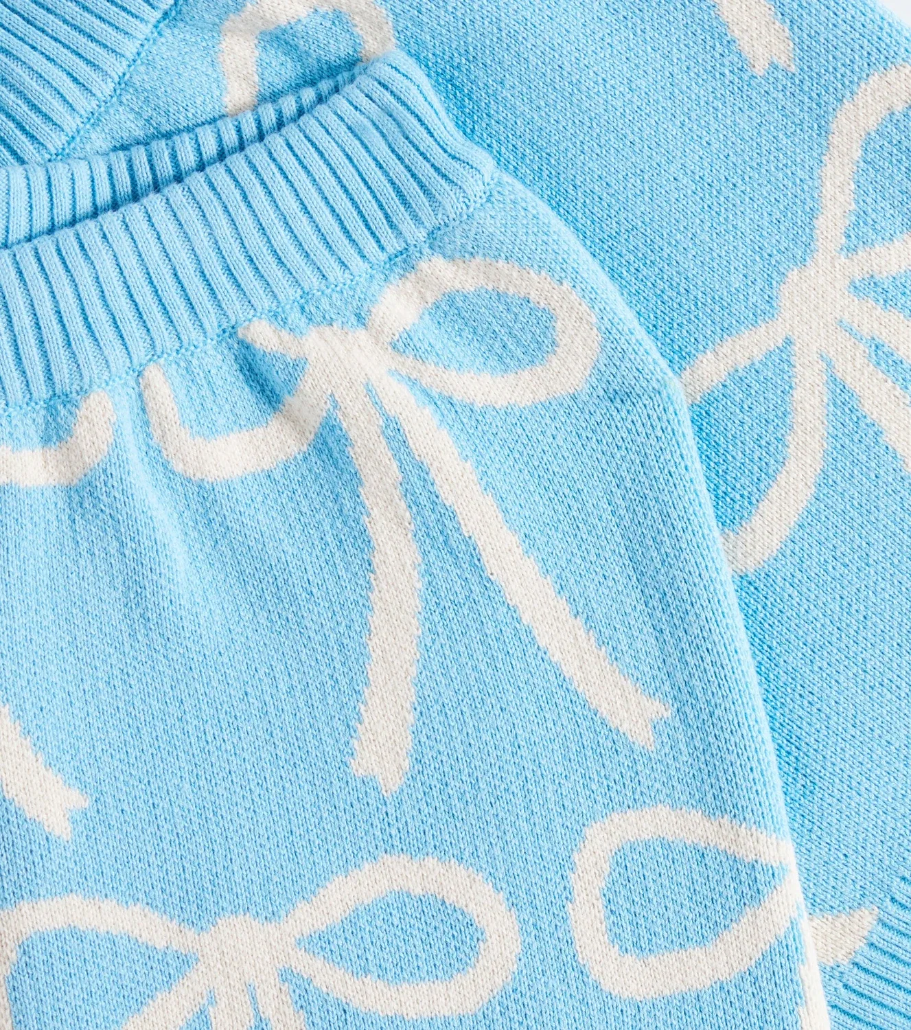 Шорты хлопковые с бантиками Tinycottons, синий — фото 3