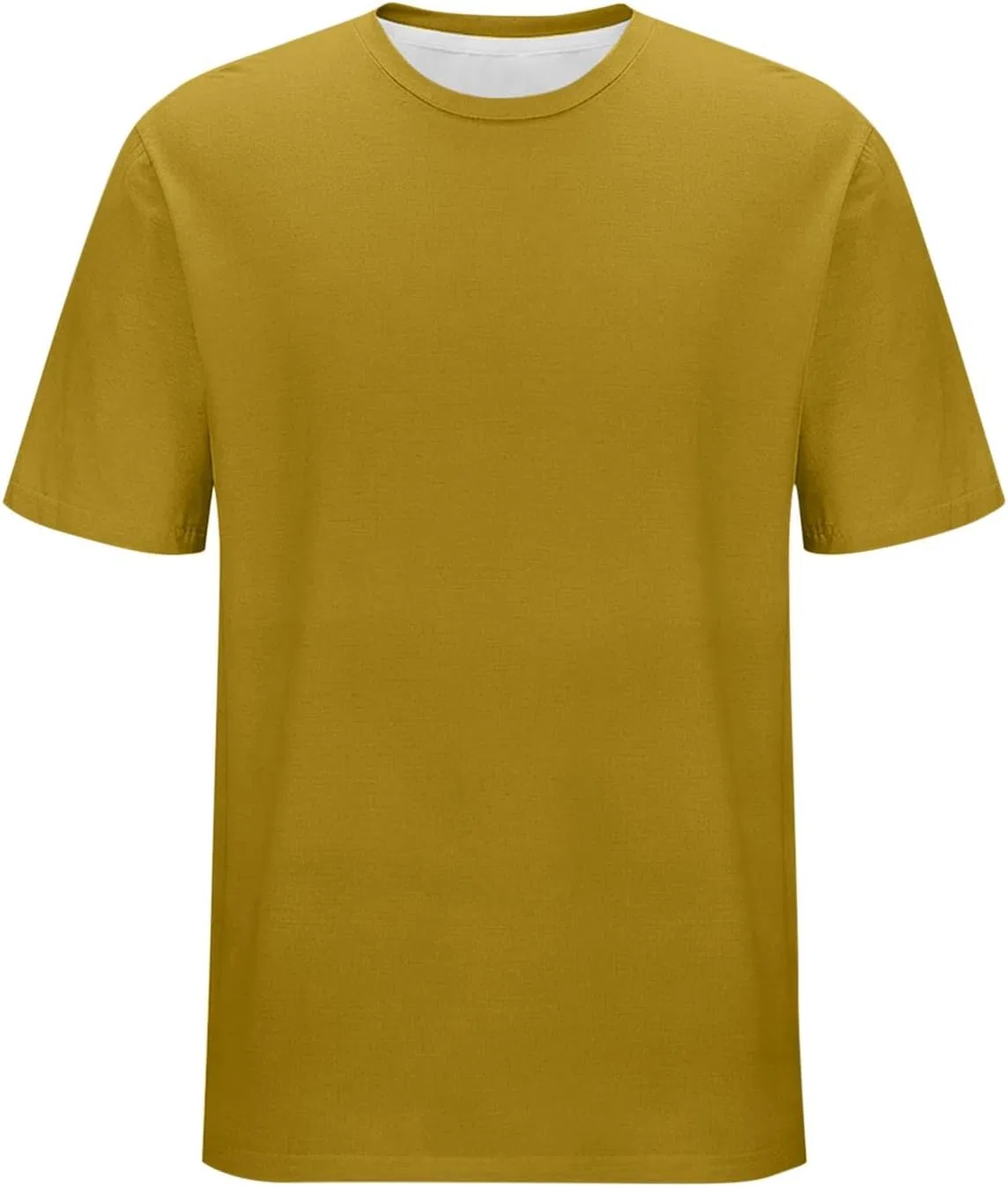 Мужская свободная футболка с коротким рукавом Athletic Running Gym Workout, Yellow — фото 4