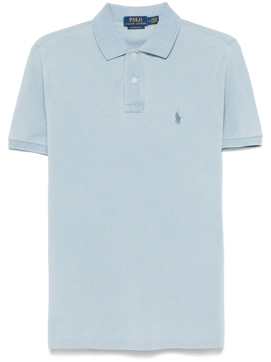 Поло с вышитым эмблемой лошади Polo Ralph Lauren, голубой