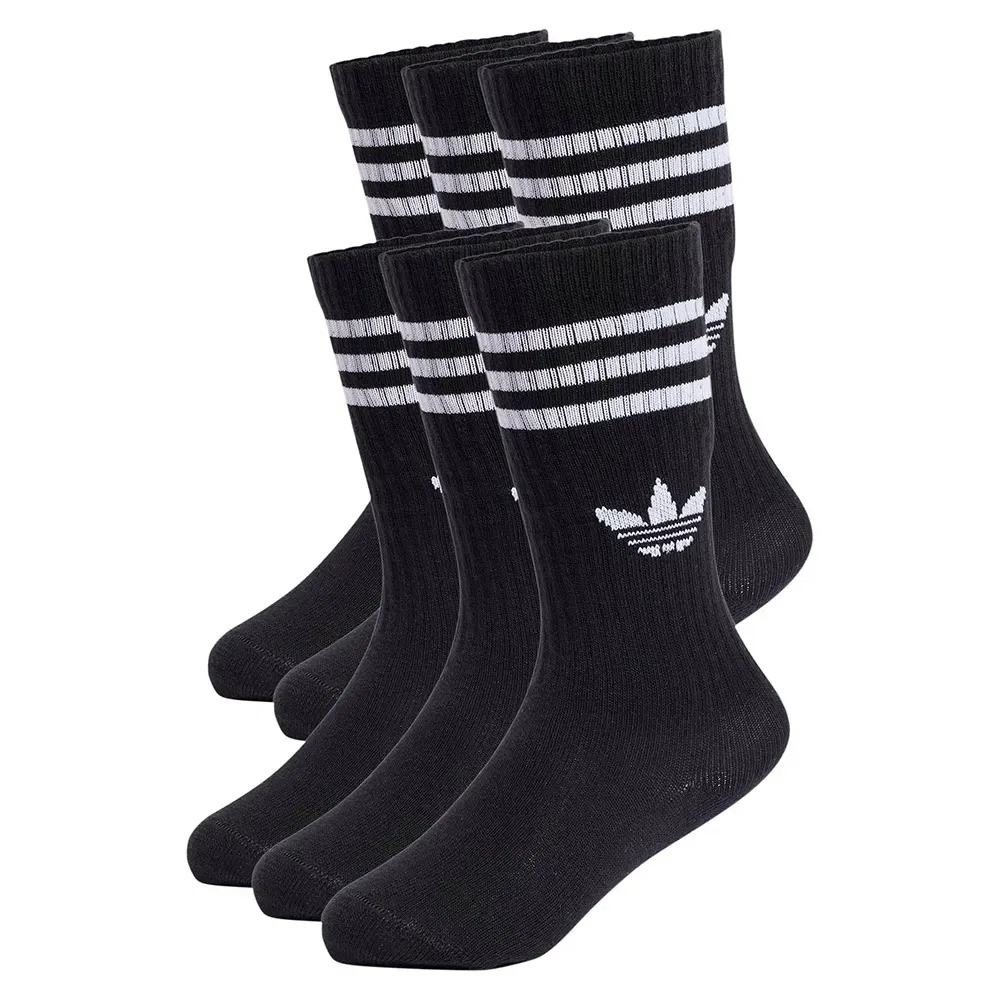 Носки Adidas Originals 3 Stripes 6 пар, черный
