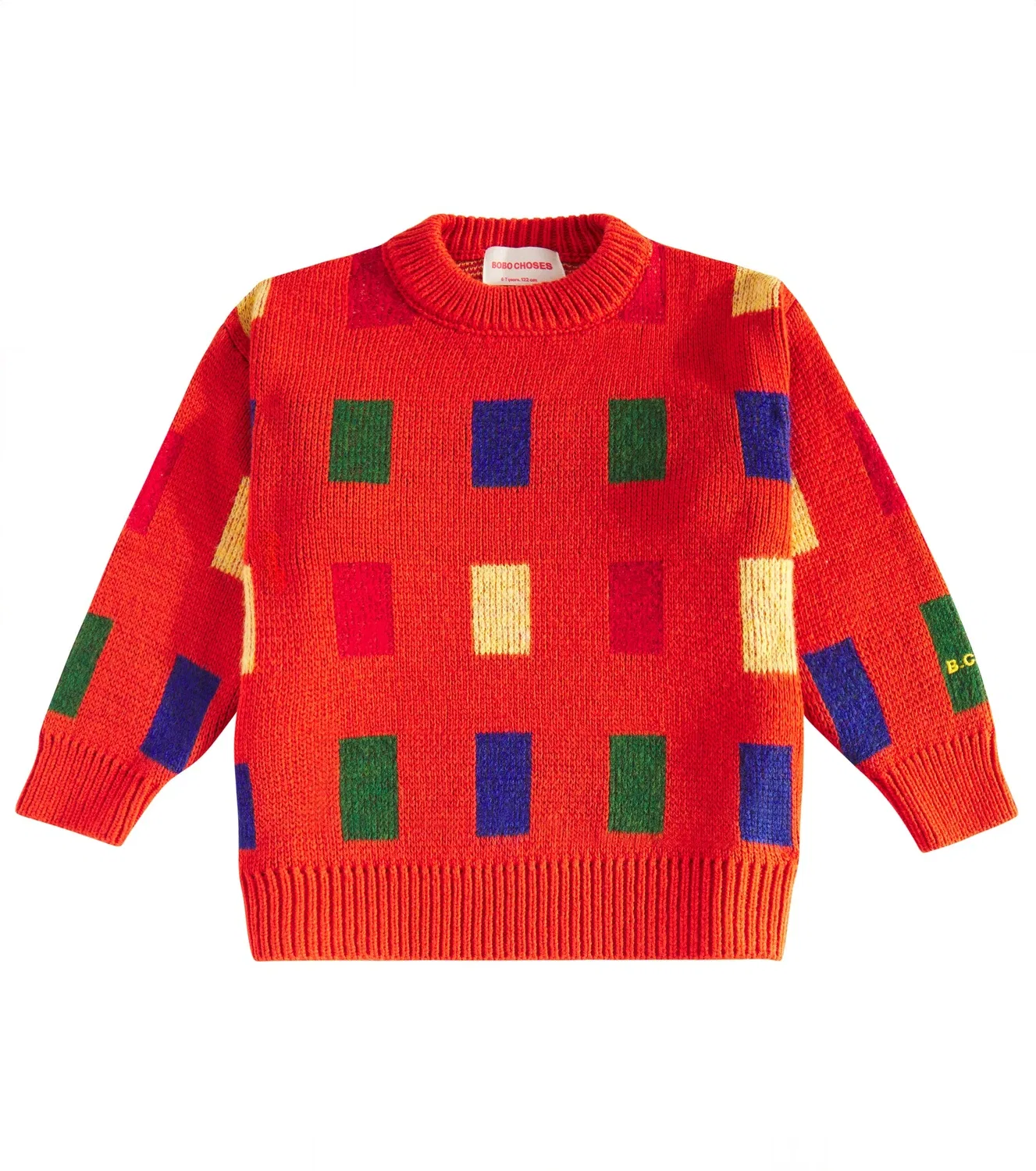 Свитер-жаккард Color Game Bobo Choses, красный
