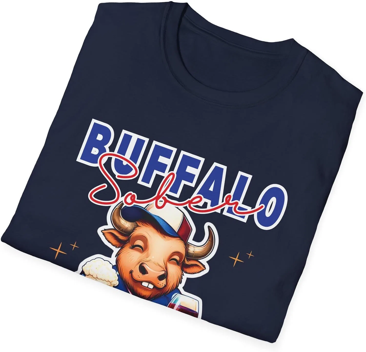 Мужская футболка с принтом Buffalo Sober Tee, тёмно-синий — фото 3