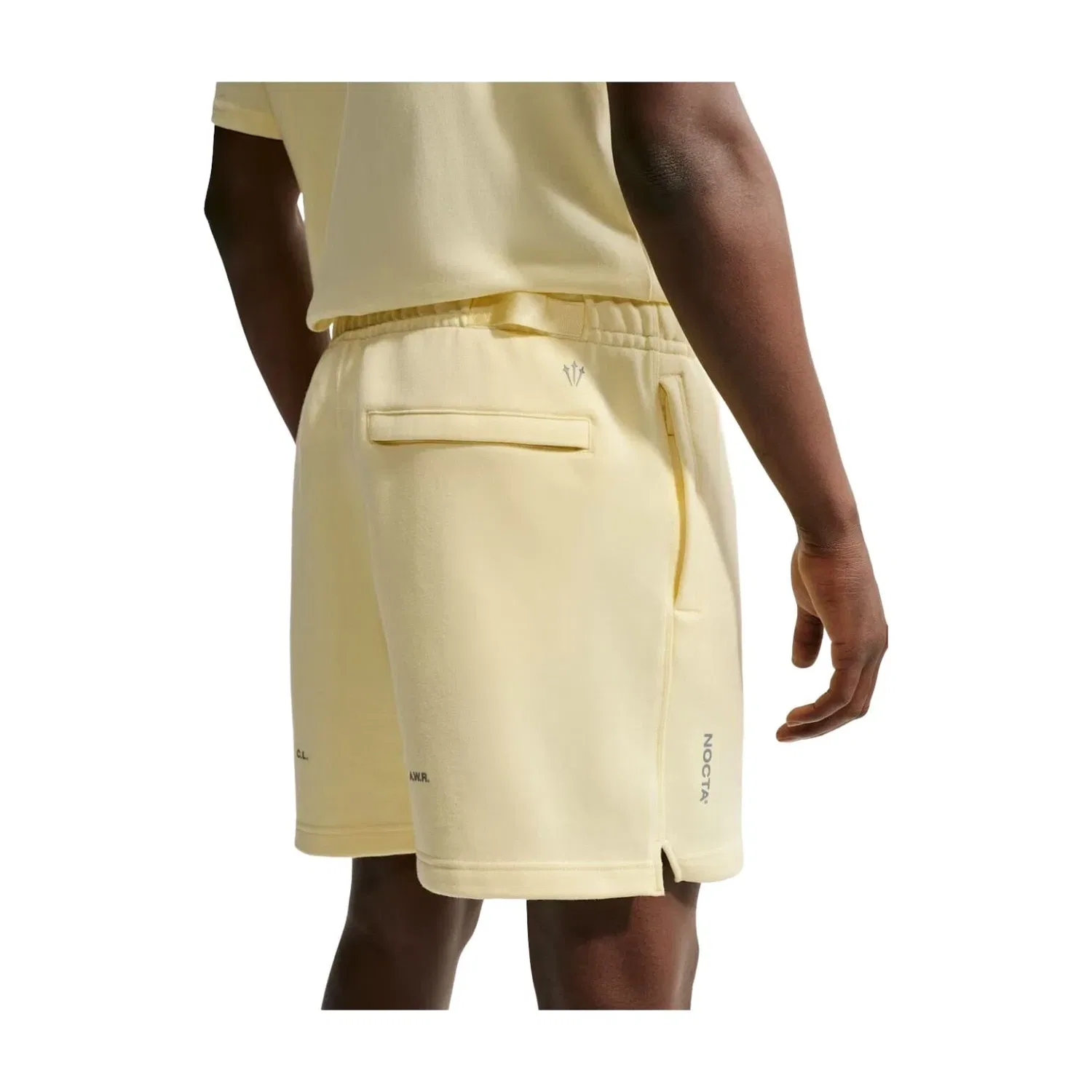 Мужские шорты из флиса с принтом Nike x NOCTA Cardinal Fleece Alabaster Stealth, желтый — фото 4