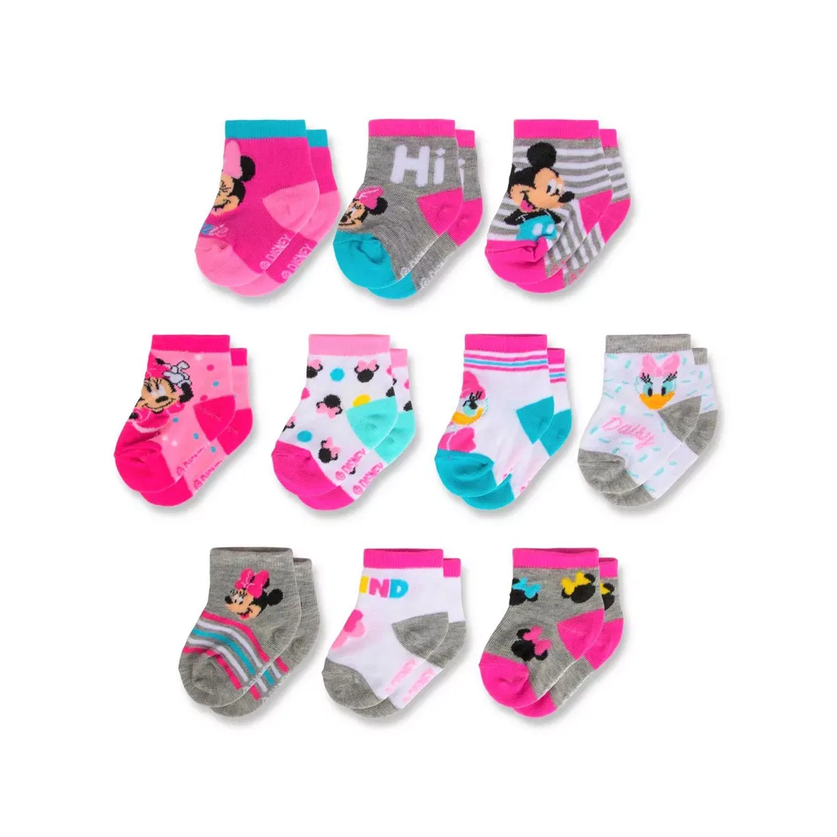 Детский комплект носков с принтом Minnie Mouse Disney, Multicolor Dark