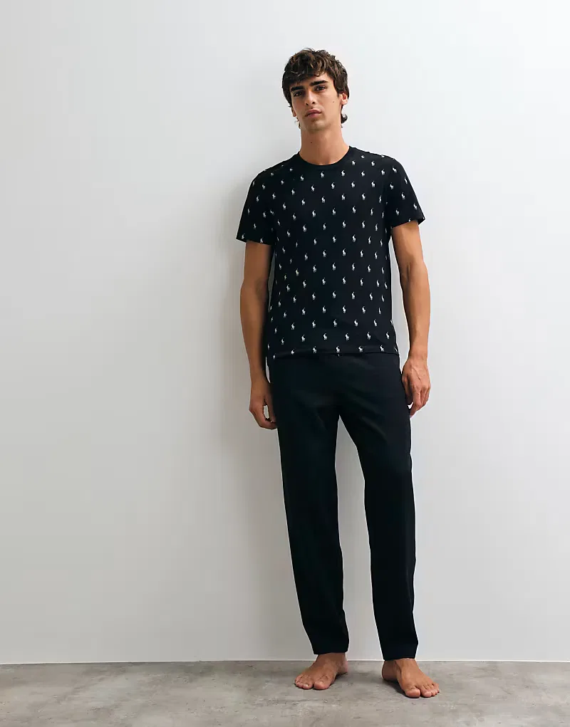 Футболка Polo Ralph Lauren с логотипом бренда, черный — фото 2