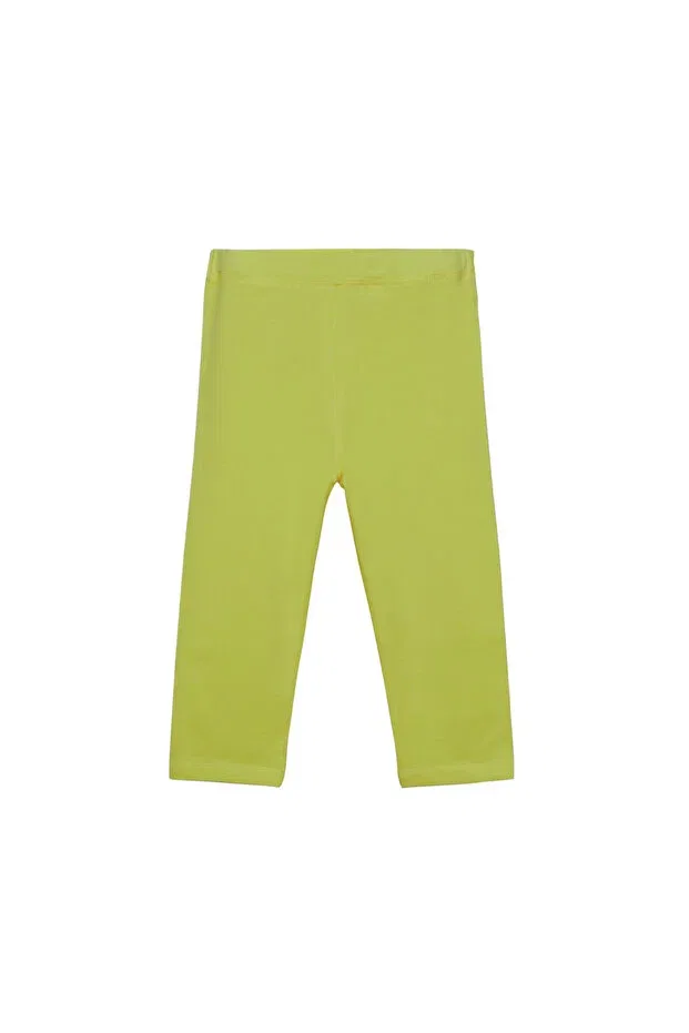 Детские леггинсы для девочек капри с принтом Basic Lovetti, Oil Green
