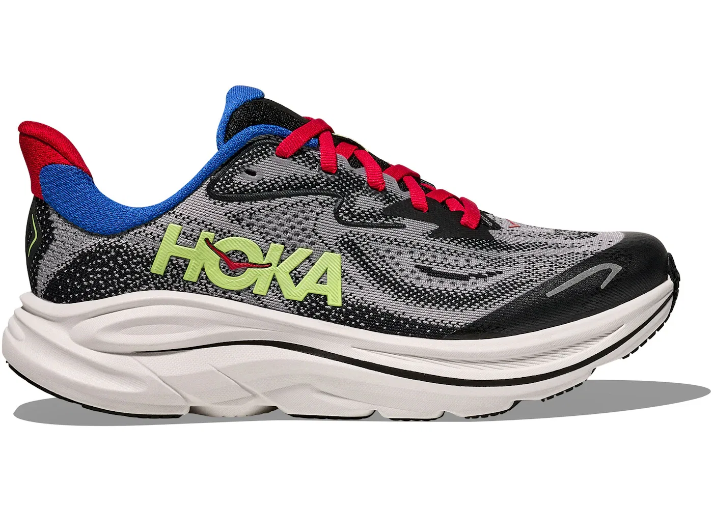 Детские кроссовки для бега с амортизацией Hoka One One Clifton 10, Foggy Grey Black