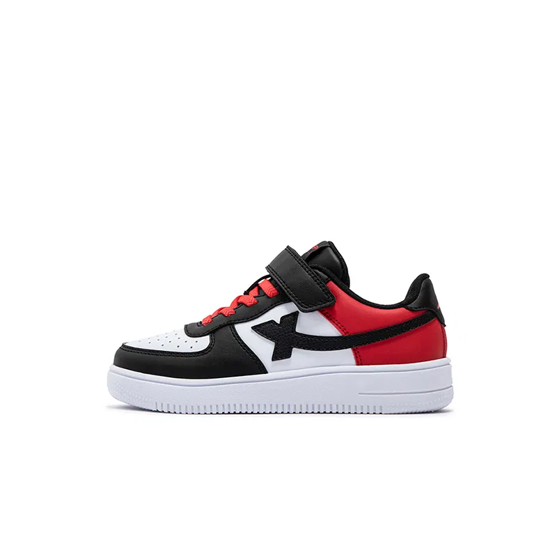Детские кроссовки с низким верхом XTEP Air Force 1, New White/Black/Top Scorer Red