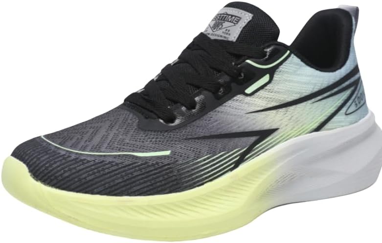 

Мужские летние низкие спортивные кроссовки с дышащей и легкой конструкцией - стильные кроссовки для бега, подходят для бега и повседневной носки Hoalox, черный/желтый