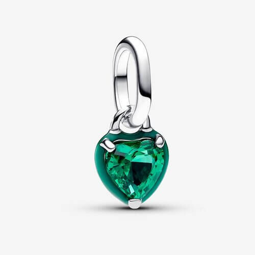 Шарм-подвеска Pandora ME Chakra Heart Mini, серебро/зеленый — фото 2