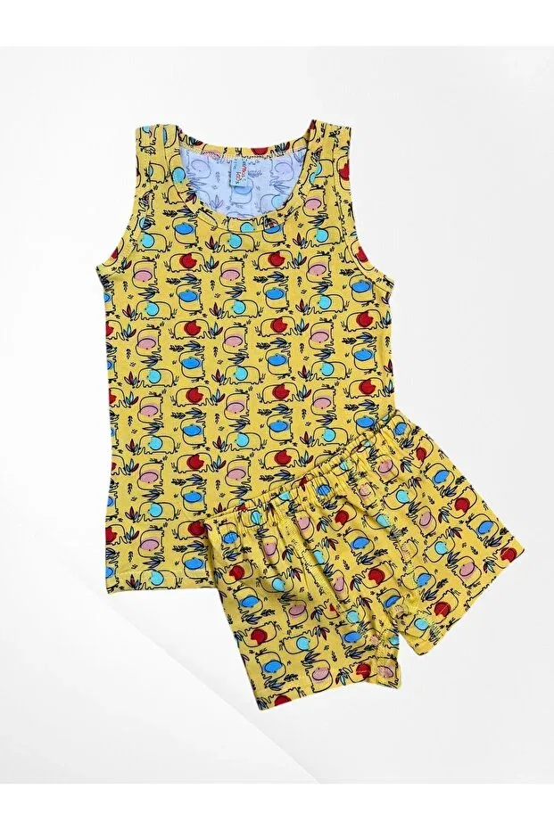 Детский комплект майки и боксеров для мальчиков хлопковый Pajama Shop, Sarı
