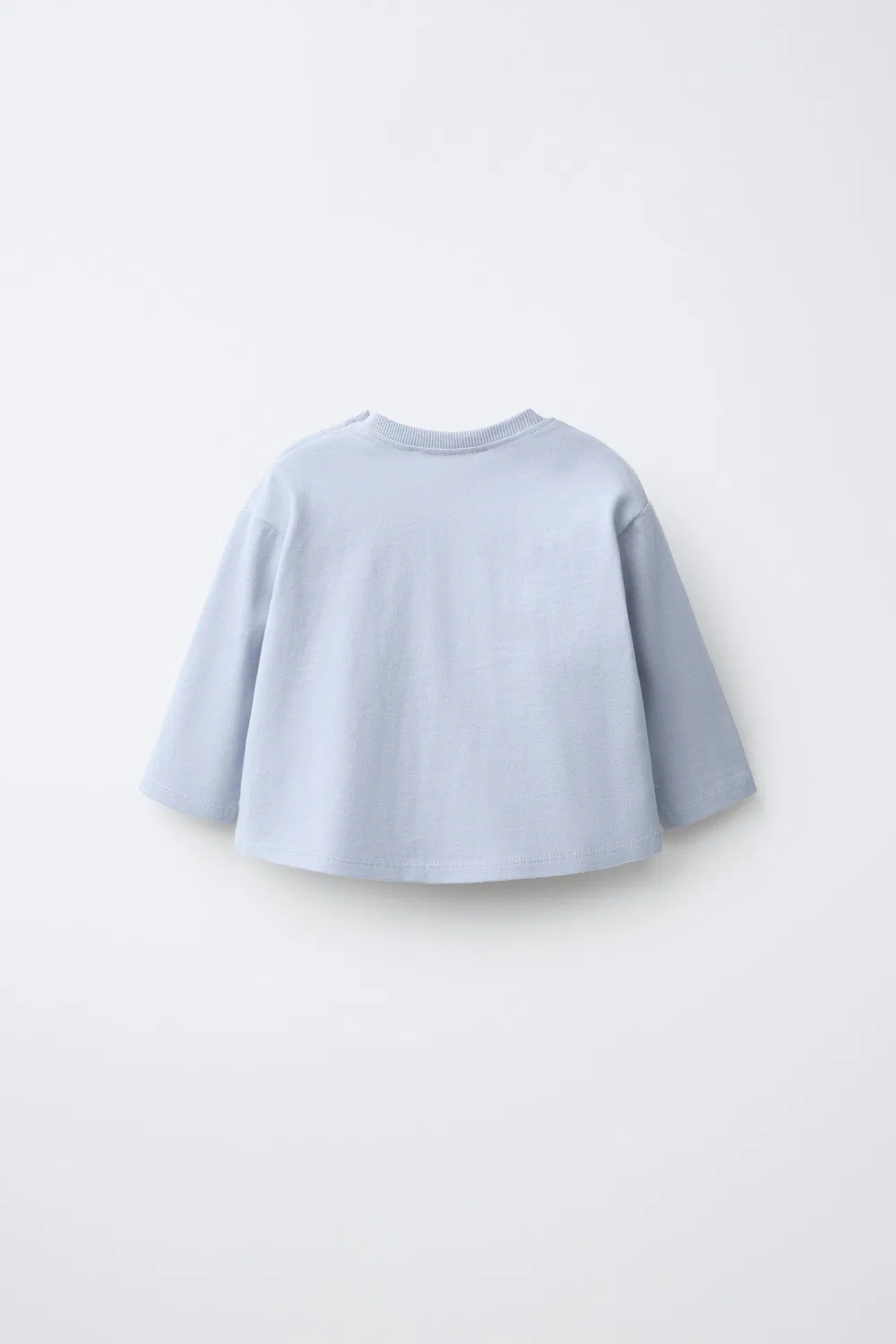 Футболка с вышивкой ZARA, Sky blue — фото 2