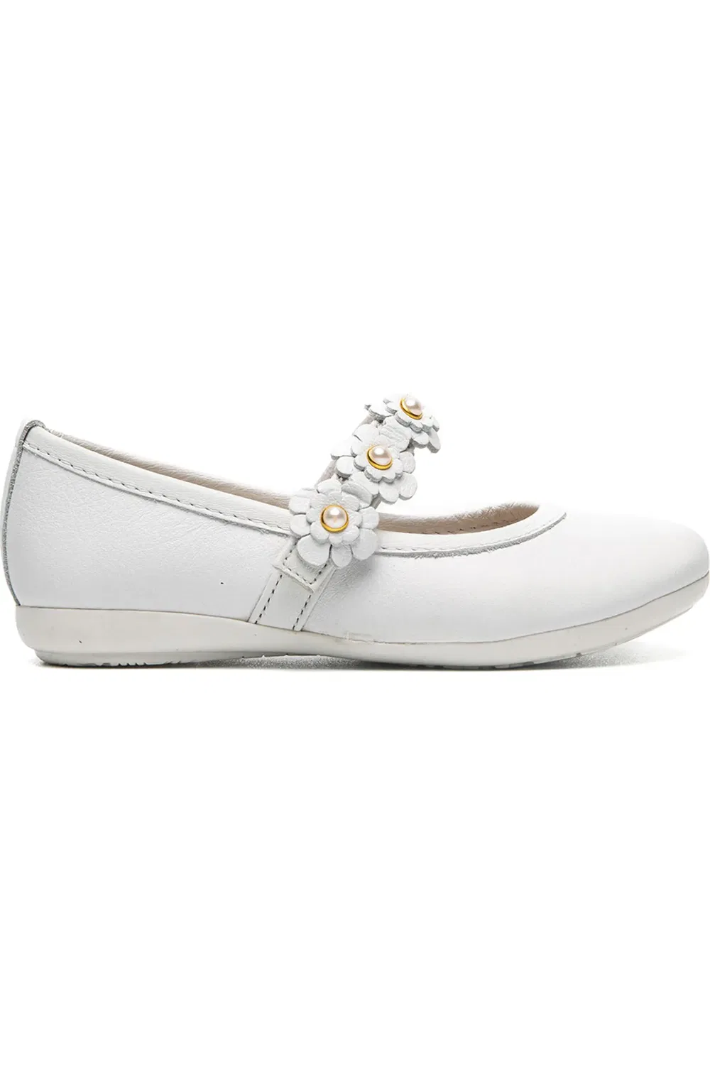 Детские туфли Мэри Джейн с цветочным аппликациями Betty CHILDRENCHIC, белый — фото 2