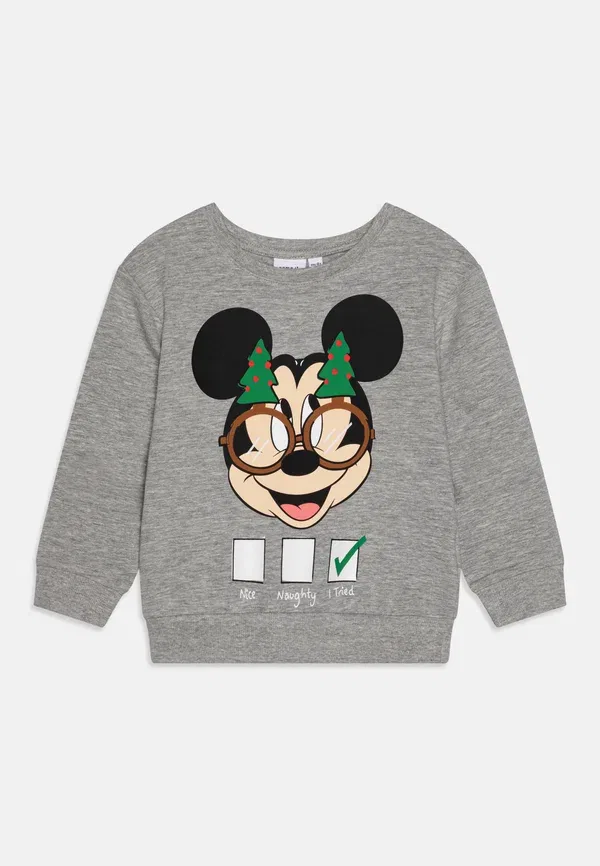 Свитшот с принтом Nmmsello mickey Name It grey melange, серый