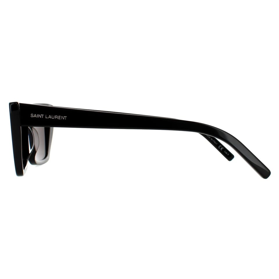 Солнцезащитные очки Saint Laurent Cat's Eyes, черный/серый — фото 3