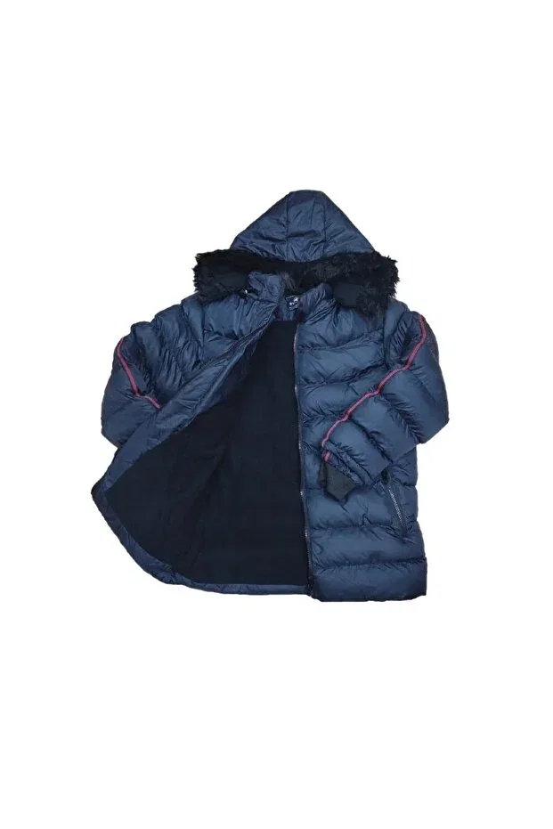 Детское пальто для мальчиков в полоску Lifeformoda, Navy Blue — фото 3