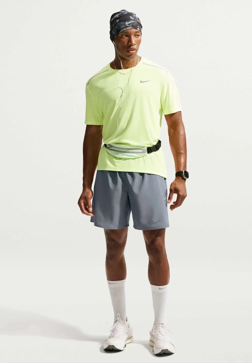 M nk df miler 7in 2in1 short - шорты 2-в-1 Nike Performance, Smoke Grey/Smoke Grey/Reflective Silv — фото 2