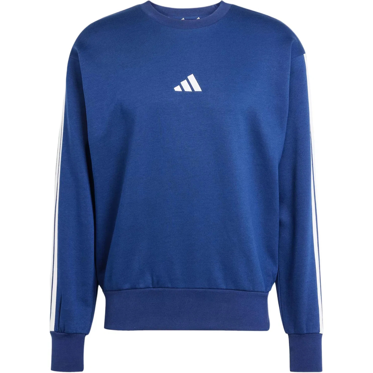 Мужской свитшот из флиса с принтом 3 полосы Adidas, Dark Blue
