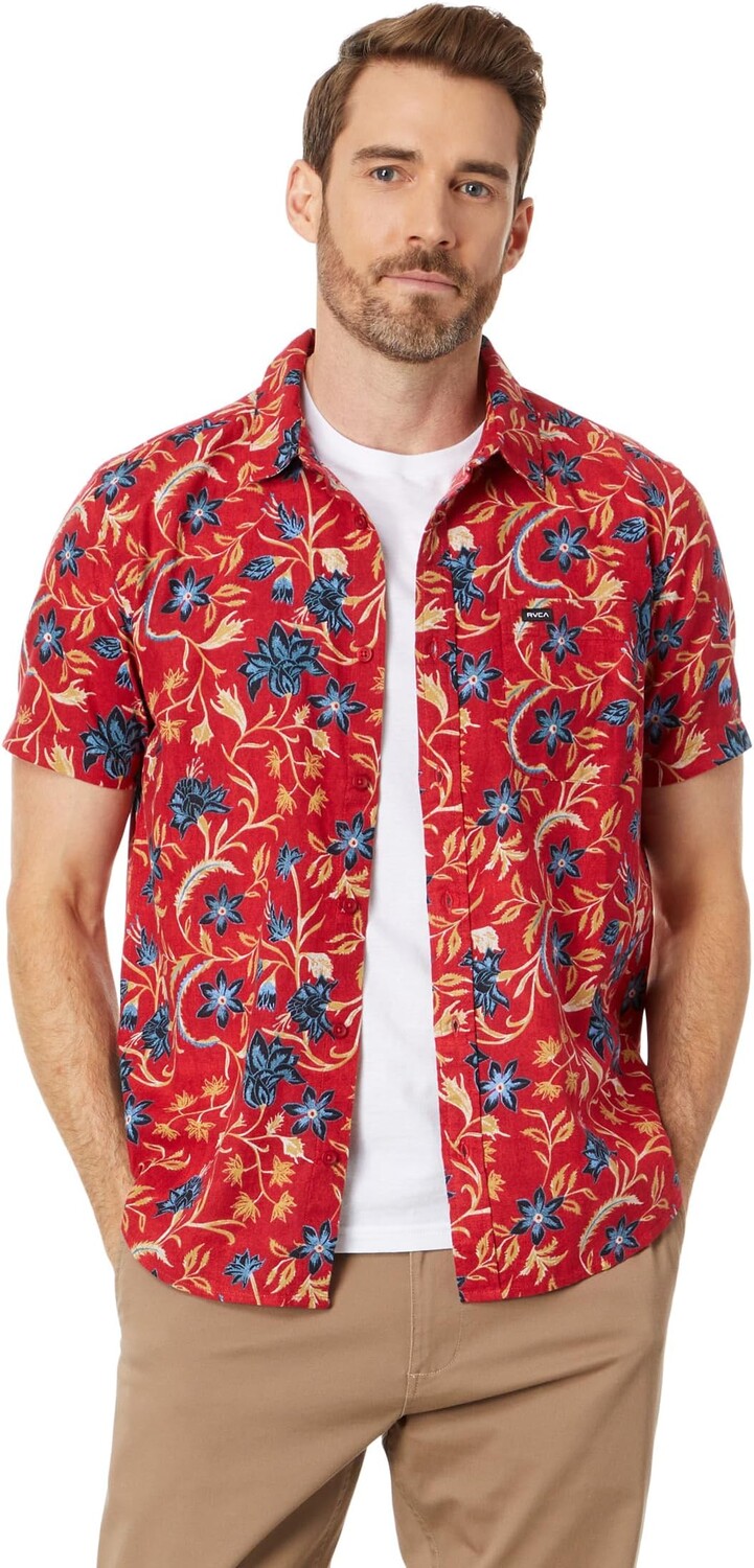 

Рубашка RVCA Rvgazi Short Sleeve Woven, цвет Scarlett