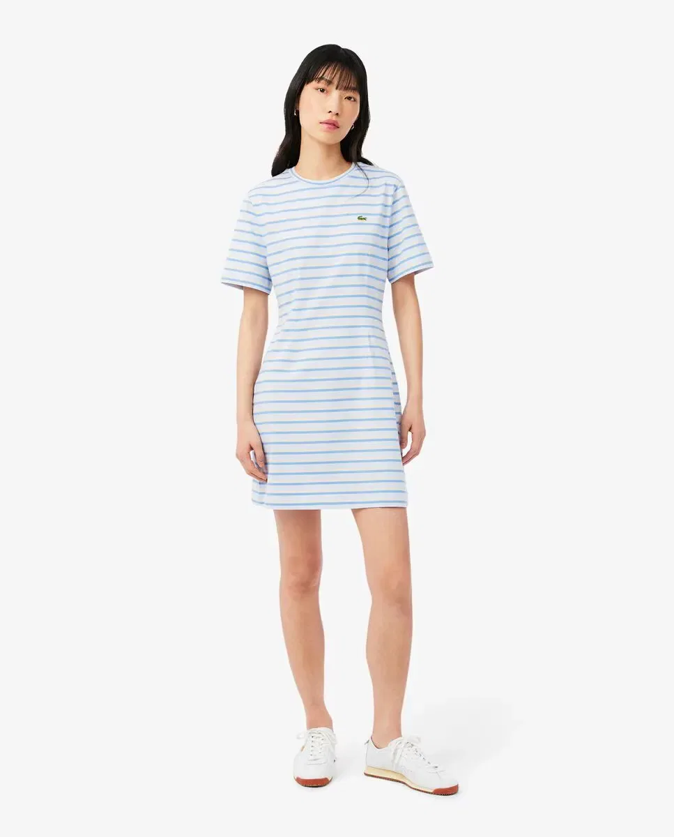 Платье-рубашка Lacoste Azul Claro с полоской