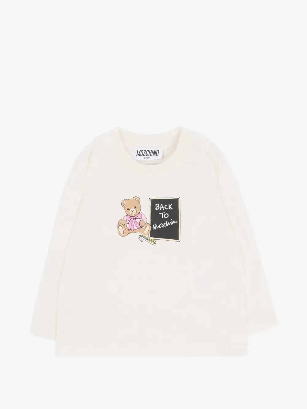 Футболка с принтом "Мишка Тедди" Moschino Kids, бежевый