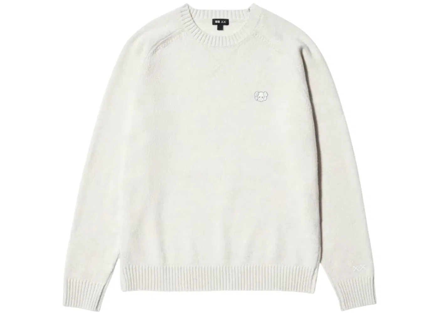 Женский джемпер из шерсти ягненка с круглым вырезом KAWS Uniqlo, Off White